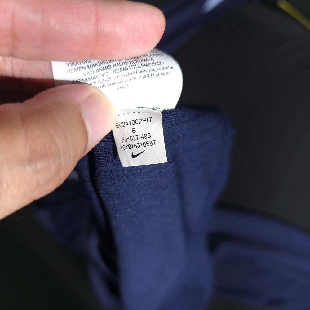 Nike France FFF Drill Top Mens Small Navy Blue FJ1927-498 Dri-FIT ADV Slim Fit - Picture 9 of 10